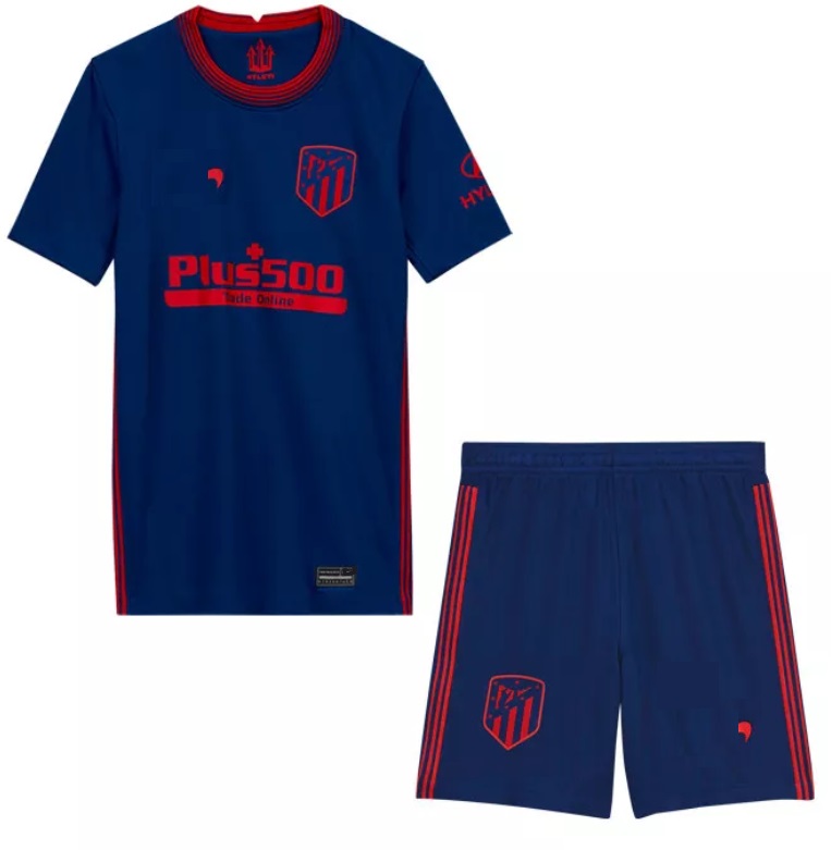 Kit infantil Atletico de Madrid 2020 2021 II Away jogador